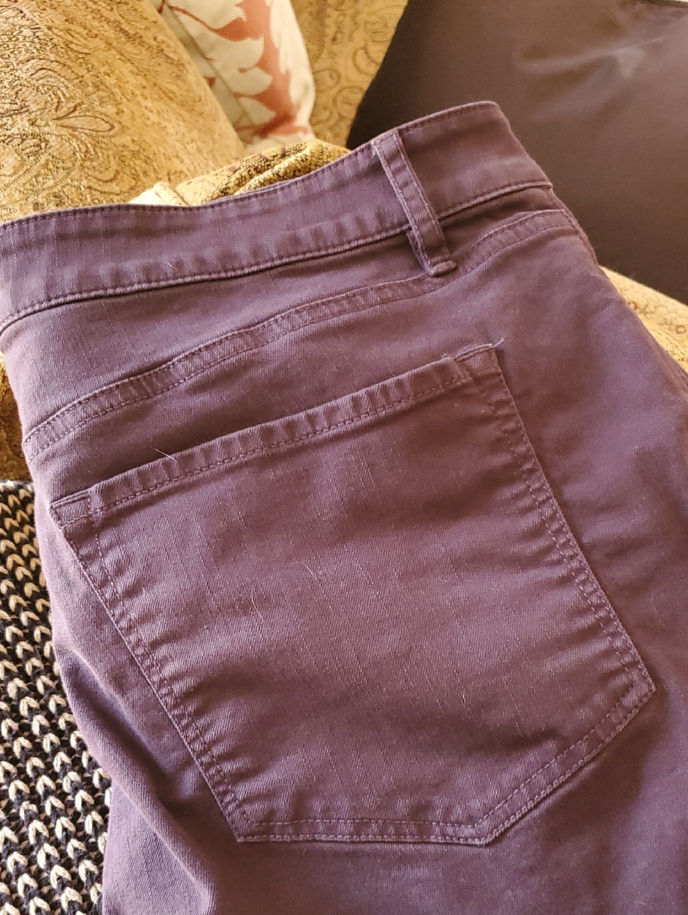 LOFT Ankle Crop Jeans in Plum